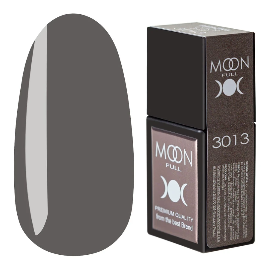 Кольорова база для гель-лаку MOON FULL Amazing Color Base №3013 сірий, емаль 12 мл