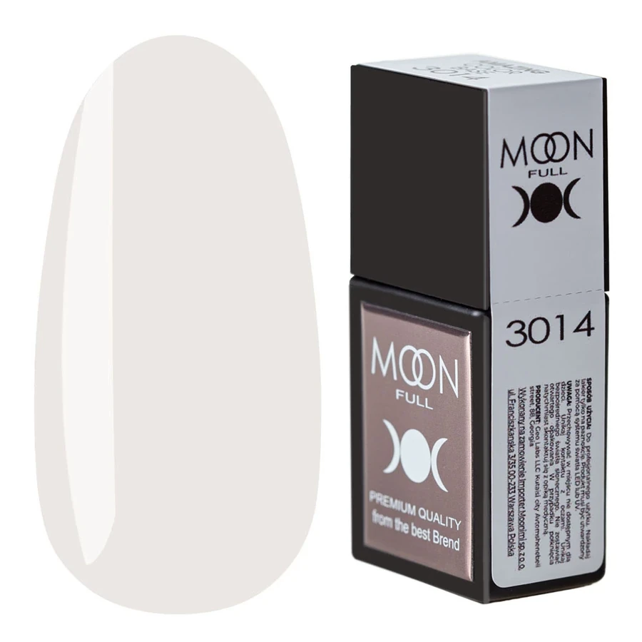 Кольорова база для гель-лаку MOON FULL Amazing Color Base №3014 білий, емаль 12 мл