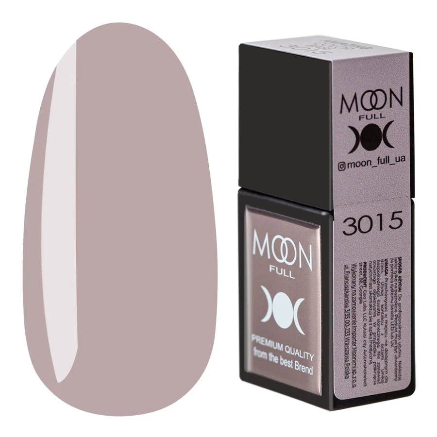 Кольорова база для гель-лаку MOON FULL Amazing Color Base №3015 молочно-бежевий, емаль 12 мл