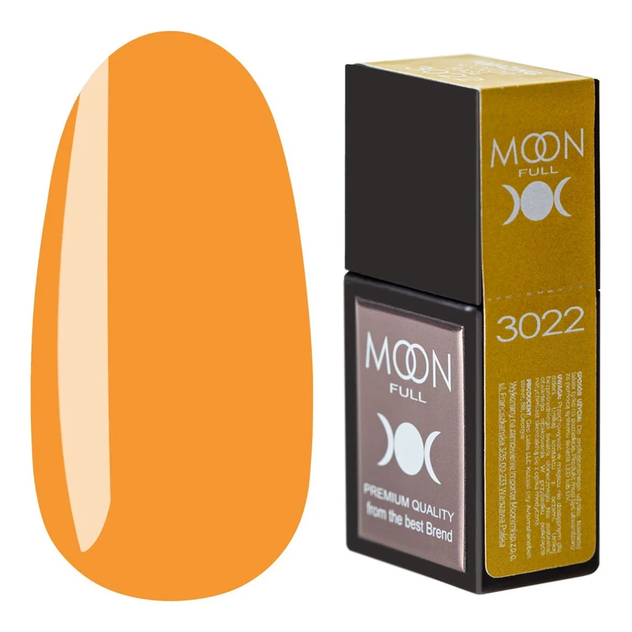Кольорова база для гель-лаку MOON FULL Amazing Color Base №3022 гірчично-жовтий, емаль 12 мл