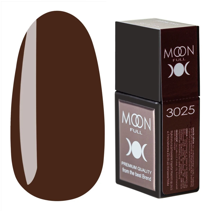 Кольорова база для гель-лаку MOON FULL Amazing Color Base №3025 коричневий, емаль 12 мл
