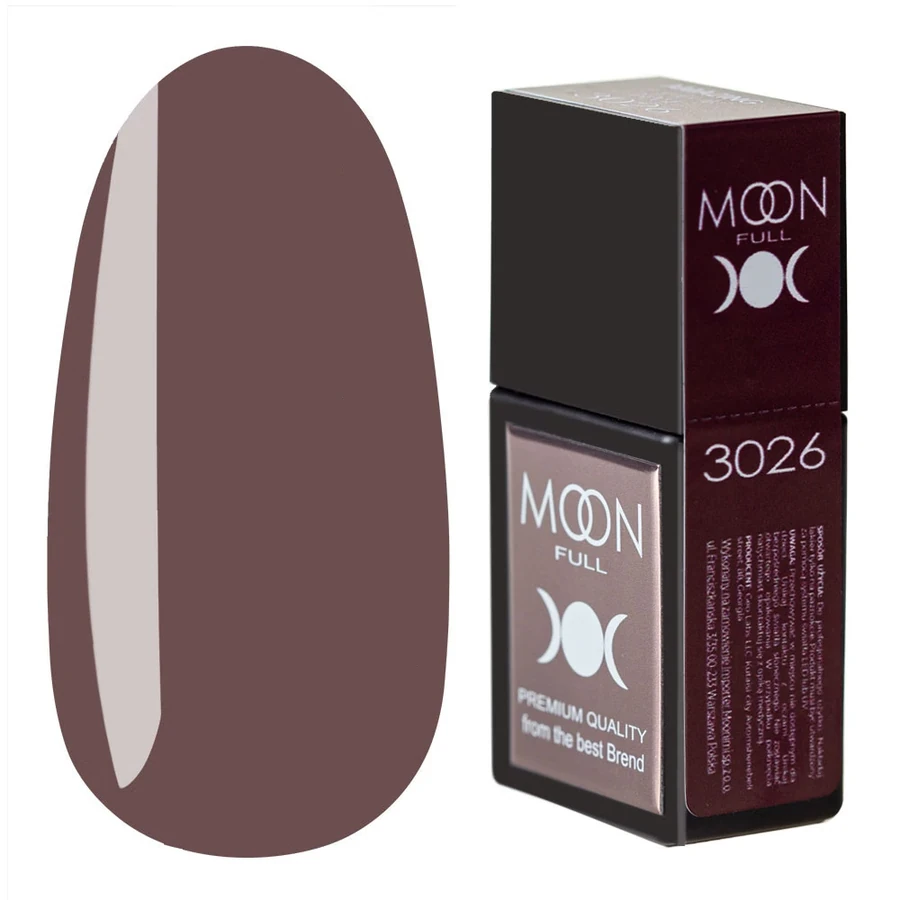 Кольорова база для гель-лаку MOON FULL Amazing Color Base №3026 сіро-коричневий, емаль 12 мл
