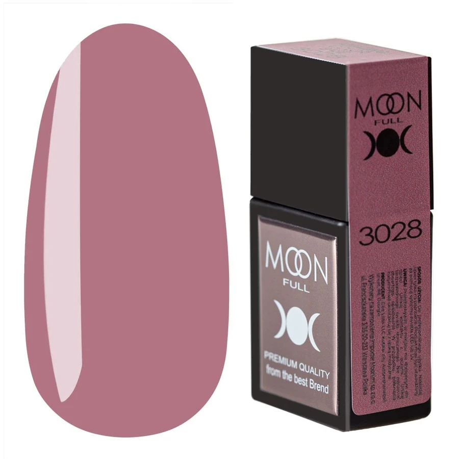 Кольорова база для гель-лаку MOON FULL Amazing Color Base №3028 рожево-коричневий, емаль 12 мл