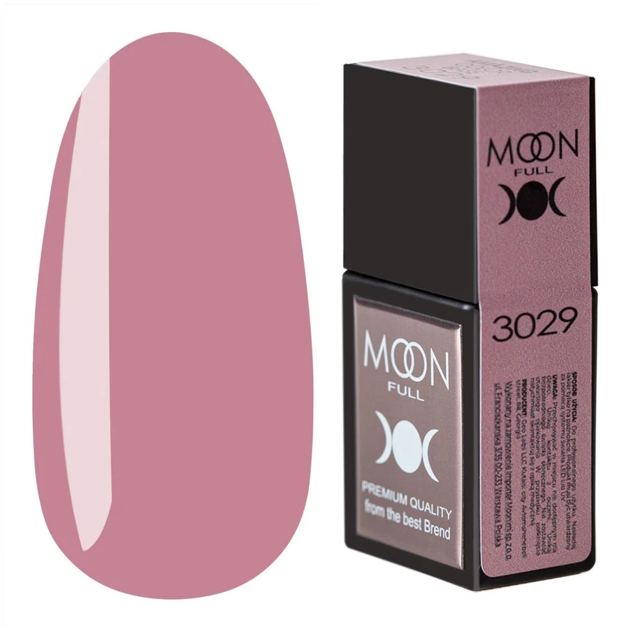Кольорова база для гель-лаку MOON FULL Amazing Color Base №3029 сіро-рожевий, емаль 12 мл