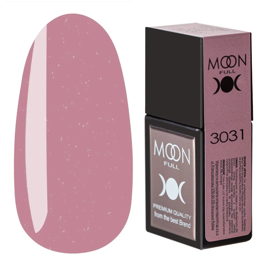 Кольорова база для гель-лаку MOON FULL Amazing Color Base №3031 сіро-рожевий, з шиммером 12 мл
