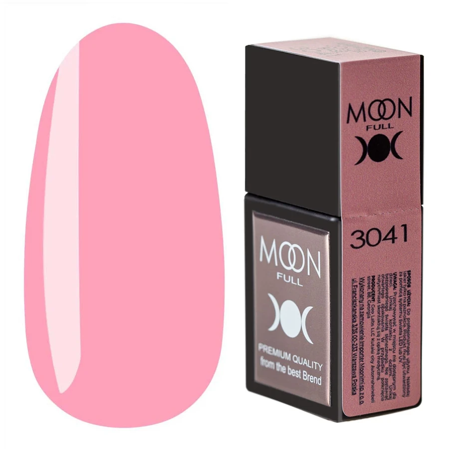 Кольорова база для гель-лаку MOON FULL Amazing Color Base №3041 рожевий, емаль 12 мл