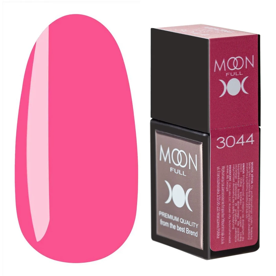 Кольорова база для гель-лаку MOON FULL Amazing Color Base №3044 рожевий барбі, емаль 12 мл