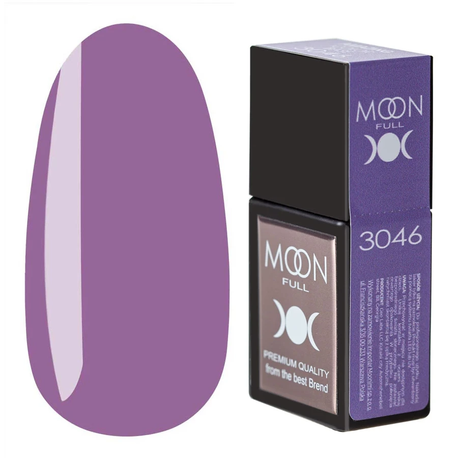Кольорова база для гель-лаку MOON FULL Amazing Color Base №3046 ліловий, емаль 12 мл