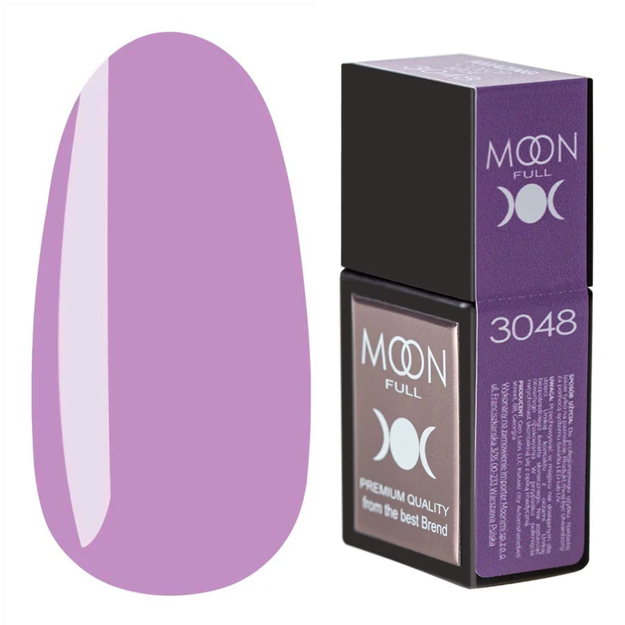 Кольорова база для гель-лаку MOON FULL Amazing Color Base №3048 лілово-рожевий, емаль 12 мл