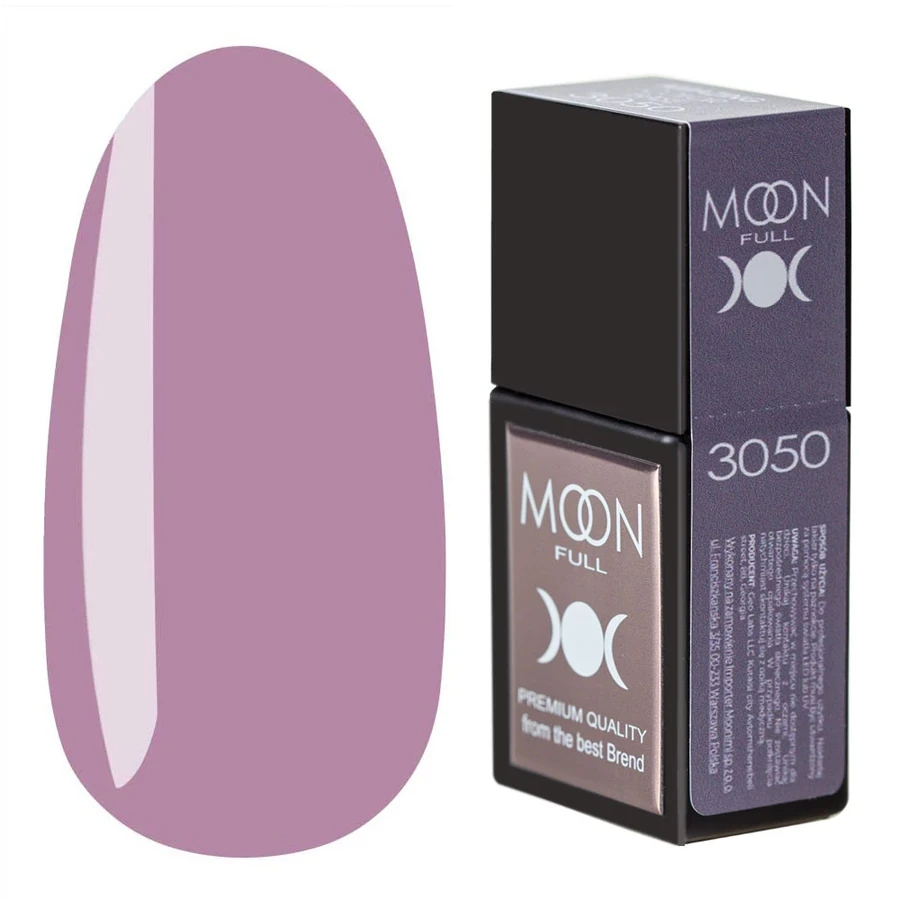 Кольорова база для гель-лаку MOON FULL Amazing Color Base №3050 світло-ліловий, емаль 12 мл