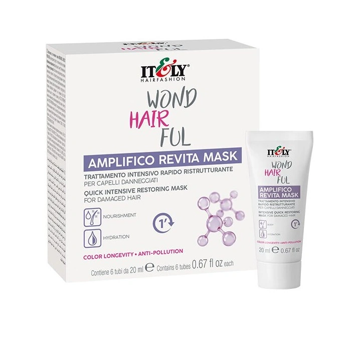 Експрес-маска для інтенсивного відновлення ITELY HAIRFASHION WondHairFul Amplifico Revita Mask 6х20 мл