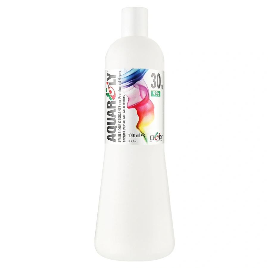 Емульсія окислювальна для фарб 9% ITELY HAIRFASHION Aquarely Oxidizing Emulsion 9% 30 Vol 1000 мл