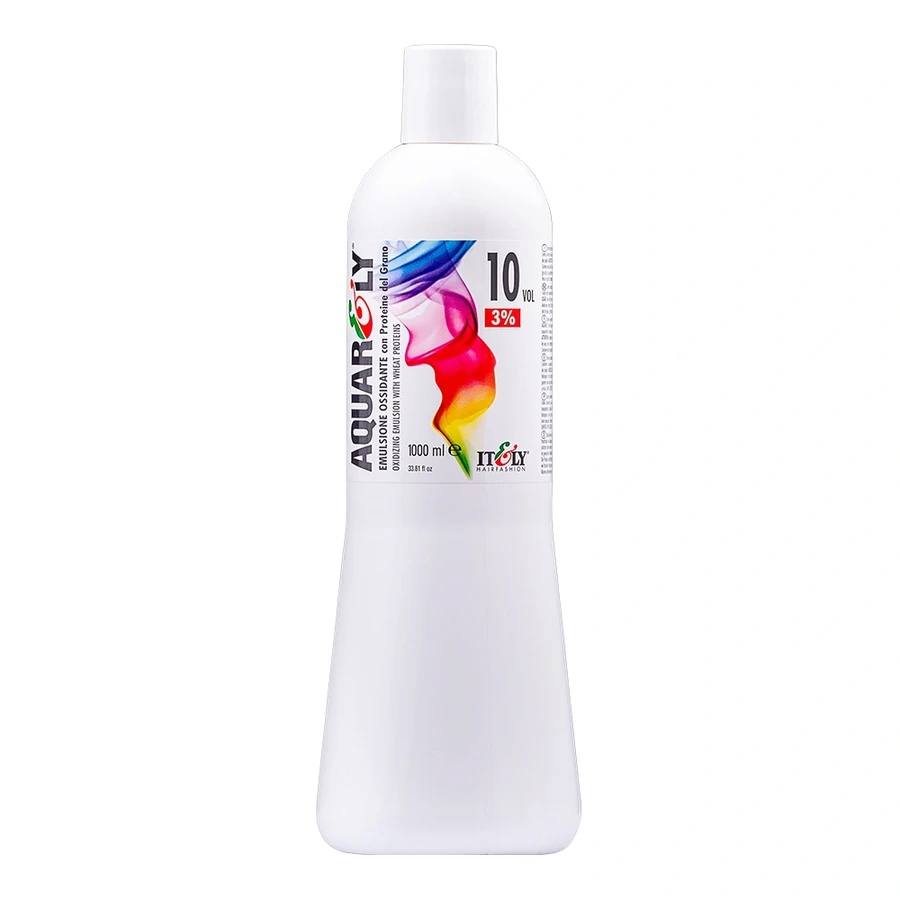 Емульсія окислювальна для фарб 3% ITELY HAIRFASHION Aquarely Oxidizing Emulsion 3% 10 Vol 1000 мл