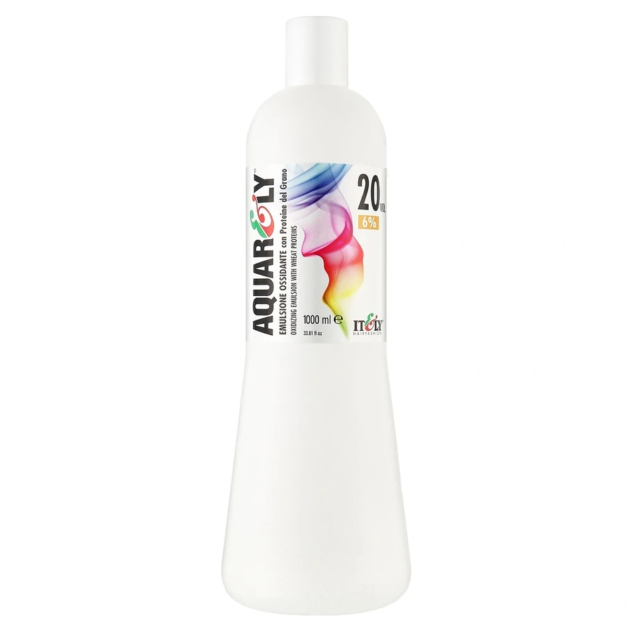 Емульсія окислювальна для фарб 6% ITELY HAIRFASHION Aquarely Oxidizing Emulsion 6% 20 Vol 1000 мл