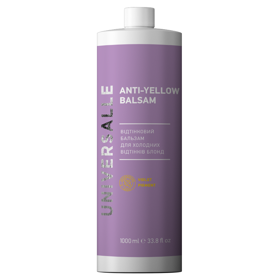 Відтінковий бальзам для холодних відтінків блонд UNIVERSALLE Anti-Yellow Balsam 1000 мл