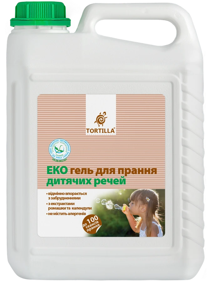 ЕКО гель для прання дитячих речей Tortilla ECO Gel for Washing Childrens Thing`s 5 л