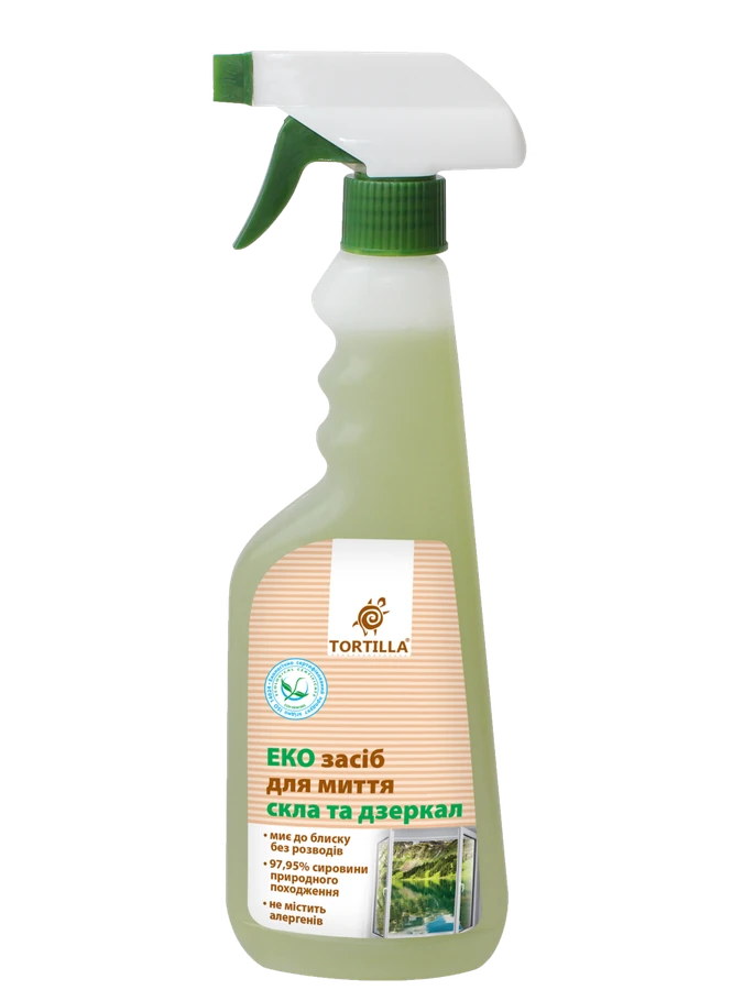 ЕКО засіб для миття скла та дзеркал Tortilla ECO Cleaner for Glass and Mirrors 450 мл