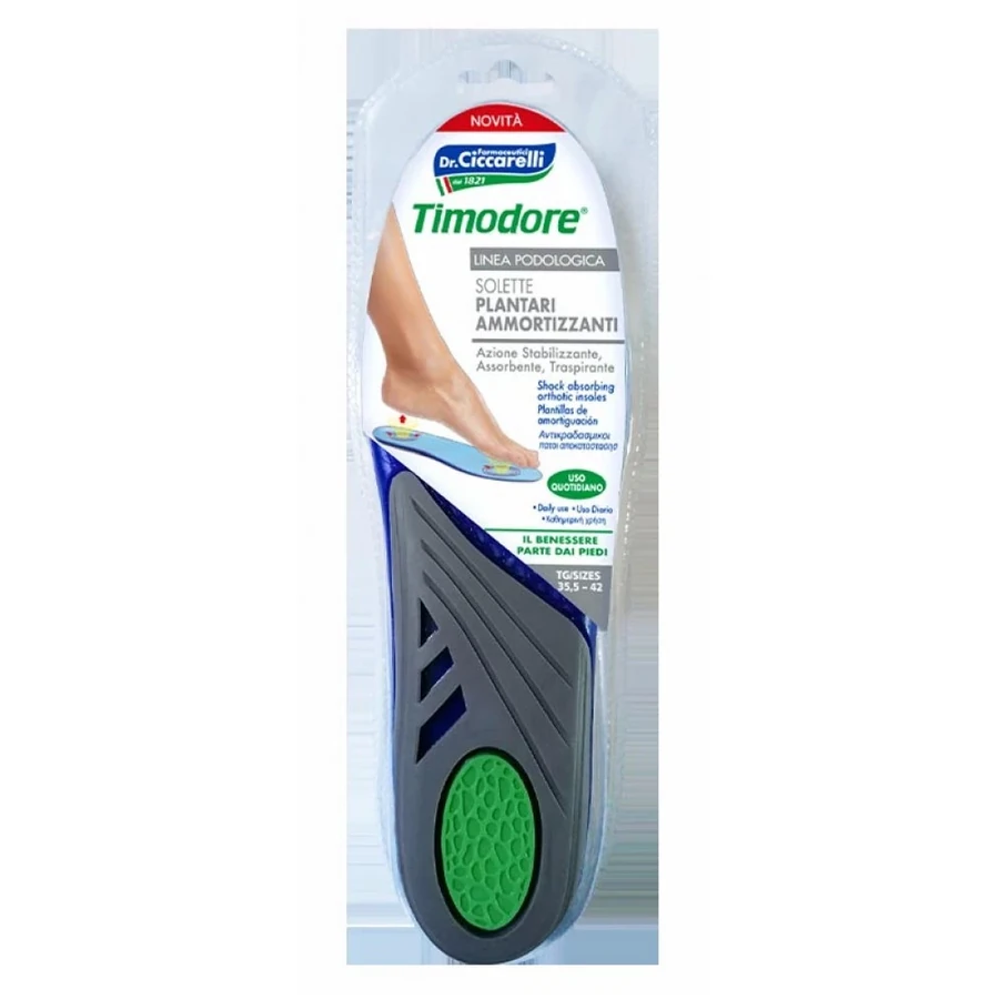Амортизуючі ортопедичні устілки Timodore Shock Absorbing Orthopedic Insoles 35,5-42 р 2 шт