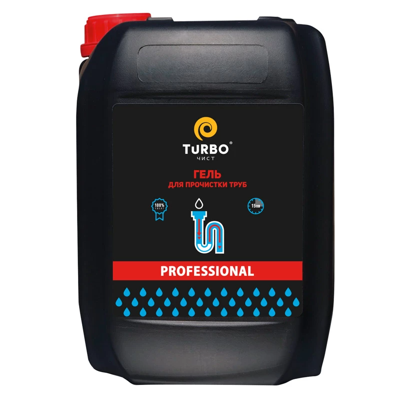 Гель для прочистки каналізаційних труб TURBOчист Gel for Cleaning Sewer Pipes 4,7 л
