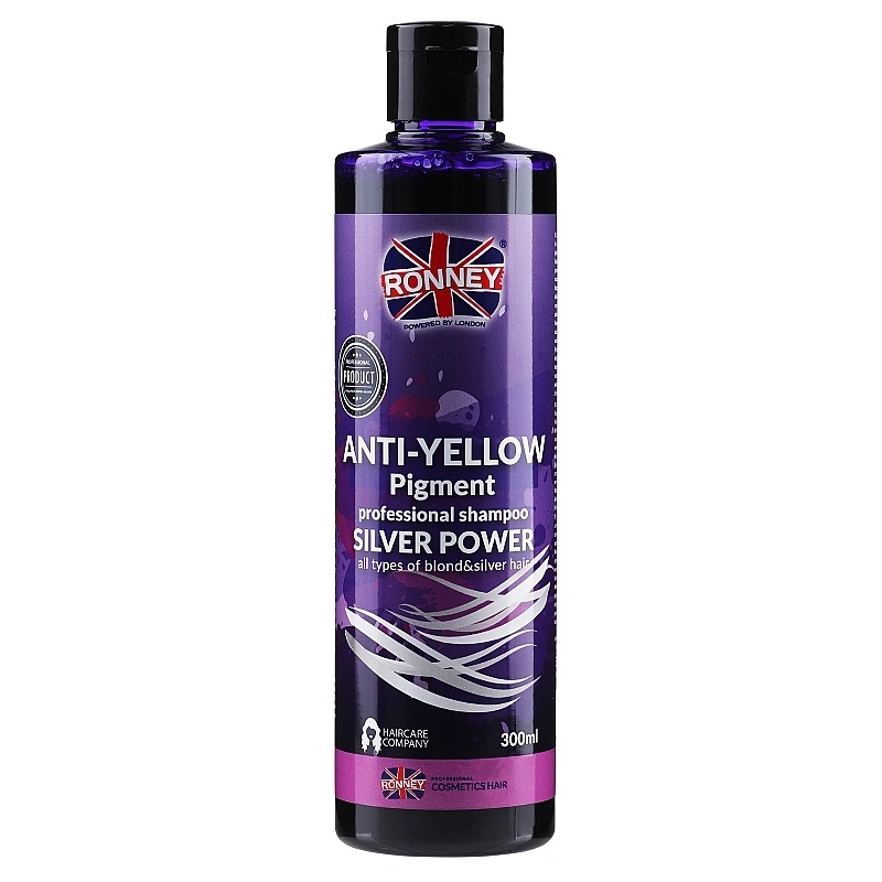 Шампунь для нейтралізації жовтого відтінку Ronney Silver Power Anti-Yellow Pigment Shampoo 300 мл