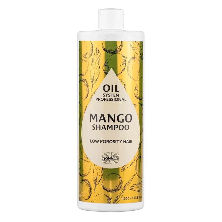 Шампунь для волосся з низькою пористістю Ronney Professional Oil System Low Porosity Hair Mango Shampoo Манго 1000 мл