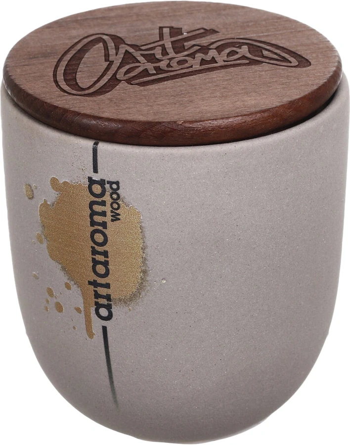Свічка ароматична з потріскуючим ґнітом Art Aroma Candle Wood сандал, пачулі, амбра