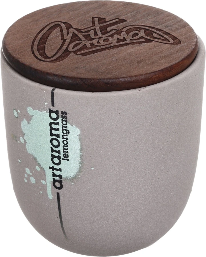 Свічка ароматична з потріскуючим ґнітом Art Aroma Candle Lemongrass лемонграс