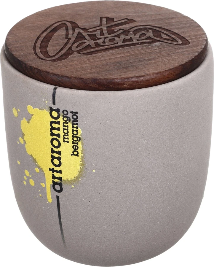Свічка ароматична з потріскуючим ґнітом Art Aroma Candle Mango & Bergamot манго, бергамот