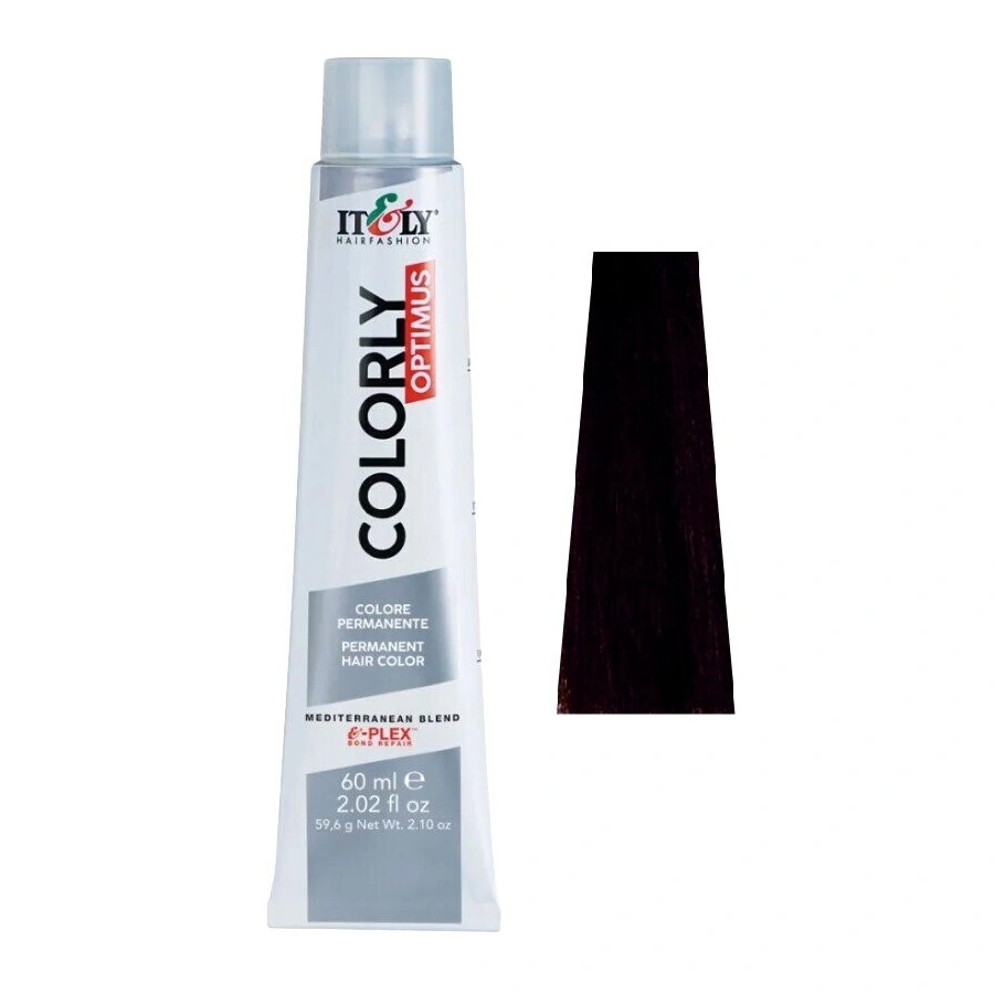 Фарба-догляд ITELY HAIRFASHION Colorly Optimus 4TN Кавово-коричневий 60 мл