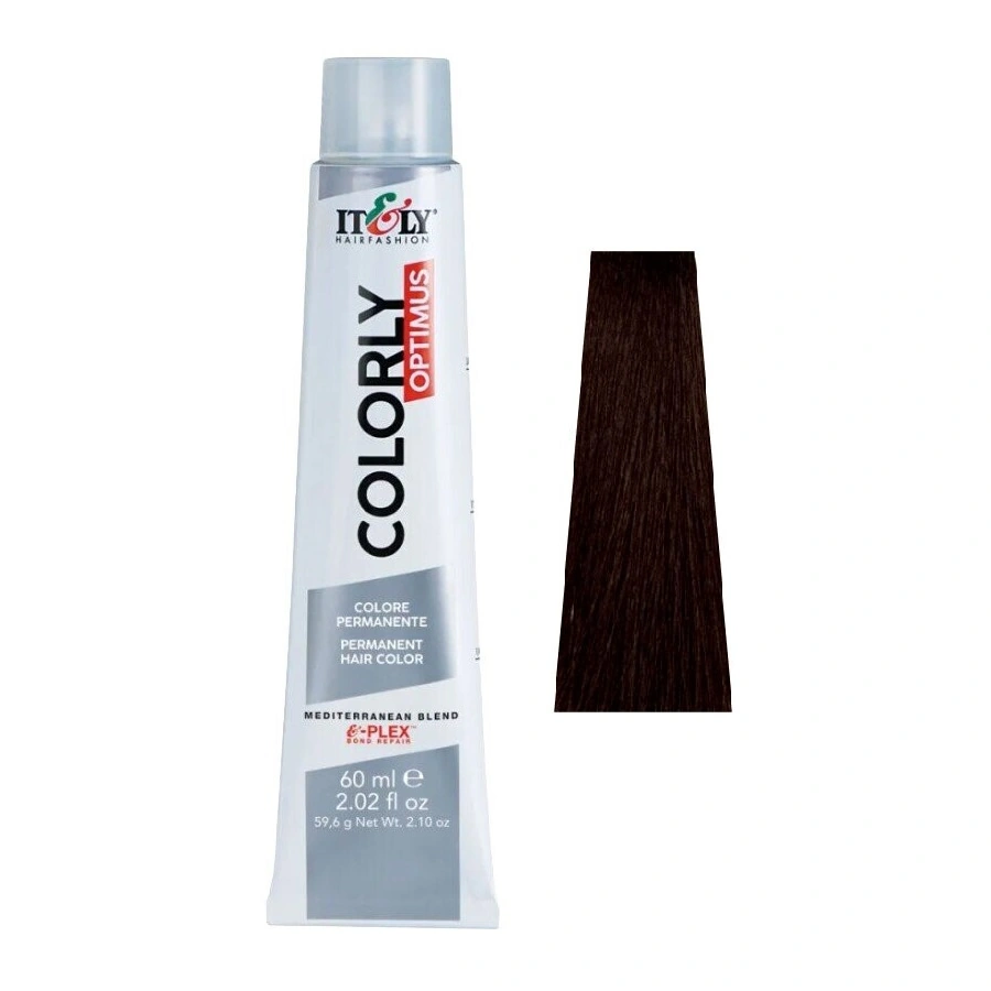 Фарба-догляд ITELY HAIRFASHION Colorly Optimus 4CS Коричневий каштан 60 мл