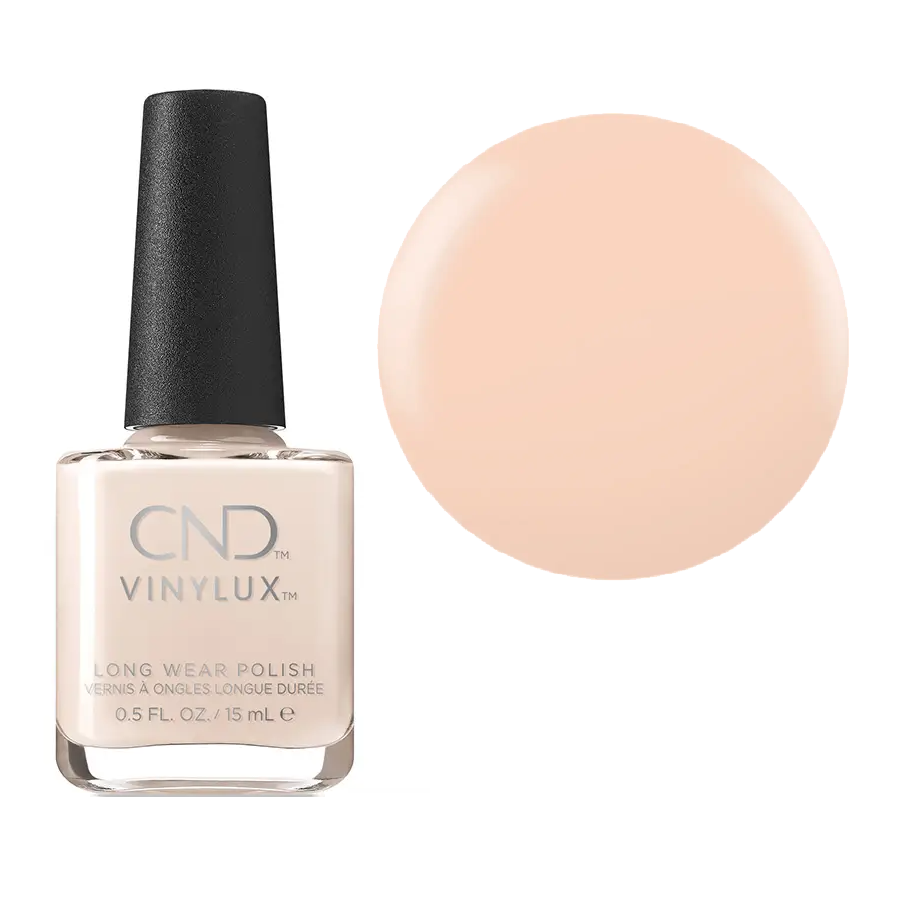 Лак для нігтів CND VINYLUX 401 Linen Luxury кремовий колір слонової кістки з ніжно-рожевим відтінком 15 мл