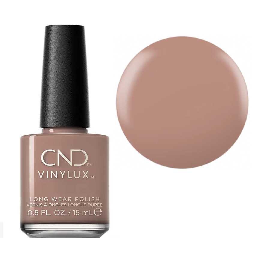 Лак для нігтів CND VINYLUX 425 We Want Mauve нюдовий бежево-ліловий, емаль 15 мл