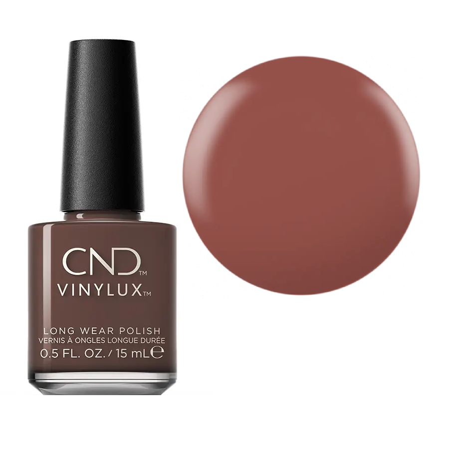 Лак для нігтів CND VINYLUX 428 Toffee Talk теплий коричневий, емаль 15 мл