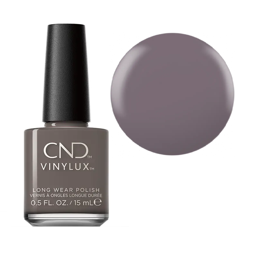 Лак для нігтів CND VINYLUX 429 Above My Pay Gray-ed насичений сірий, емаль 15 мл