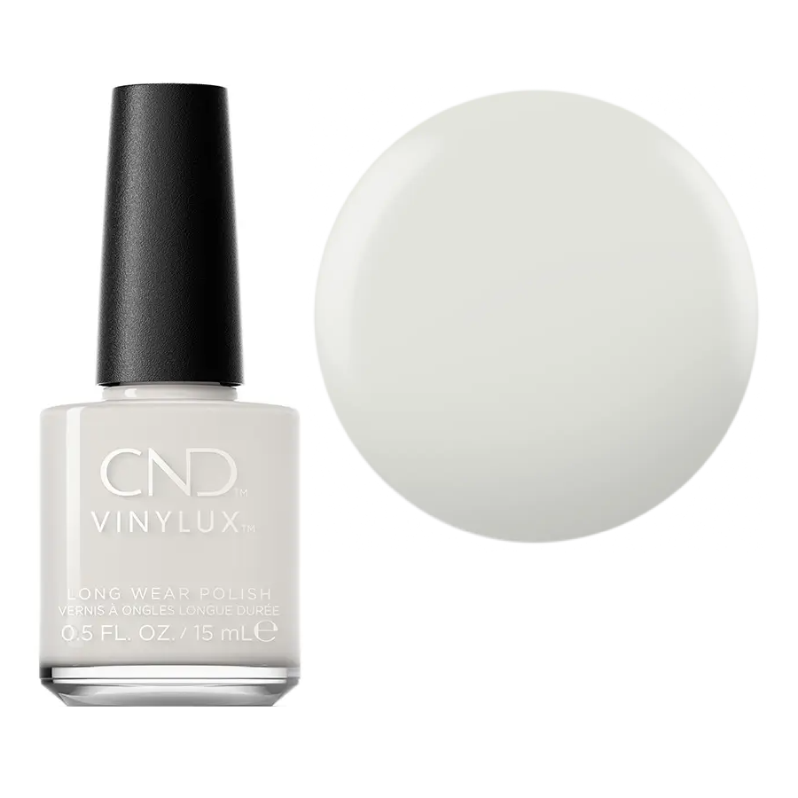 Лак для нігтів CND VINYLUX 434 All Frothed Up непрозорий білий, емаль 15 мл