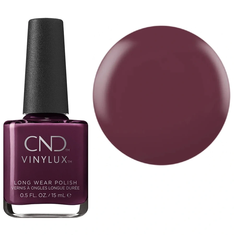 Лак для нігтів CND VINYLUX 415 Feel The Flutter глибокий ягідно-фіолетовий, емаль 15 мл