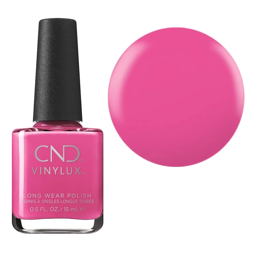 Лак для нігтів CND VINYLUX 416 In Lust теплий яскраво-рожевий, емаль 15 мл