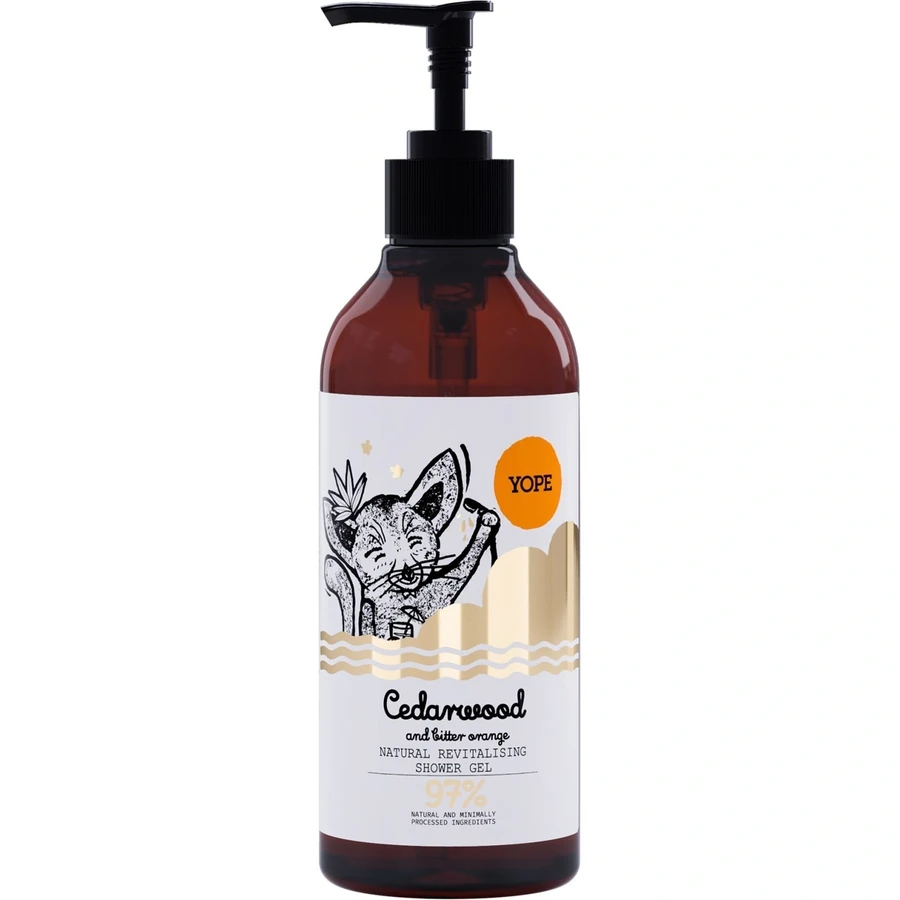Гель для душу з ароматом кедру і гіркого апельсину YOPE Natural Revitalising Shower Gel Cedarwood 400 мл