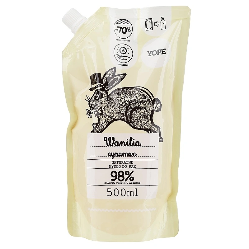 Рідке мило для рук з ароматом ванілі та кориці YOPE Natural Liquid Soap Vanila 500 мл