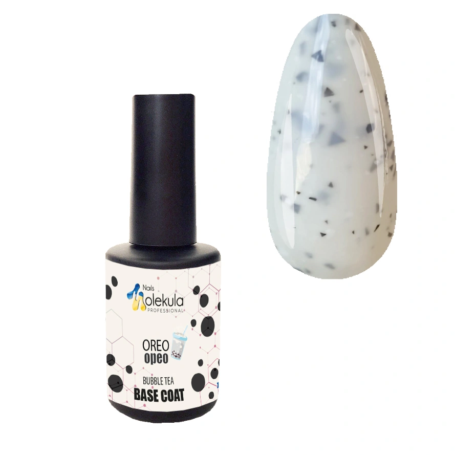 Камуфлююча база "Орео" Molekula Camouflage Base Bubble Tea Oreo молочний, з чорною фольгою 12 мл