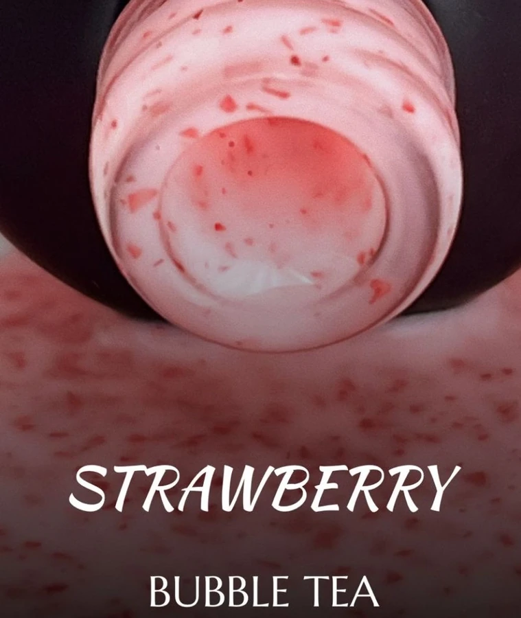 Камуфлююча база "Полуниця" Molekula Camouflage Base Bubble Tea Strawberry молочний, з малиновою фольгою 12 мл