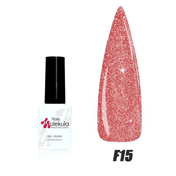 Гель-лак Molekula Flash Effect №F15 персиковий, світловідбивний 6 мл