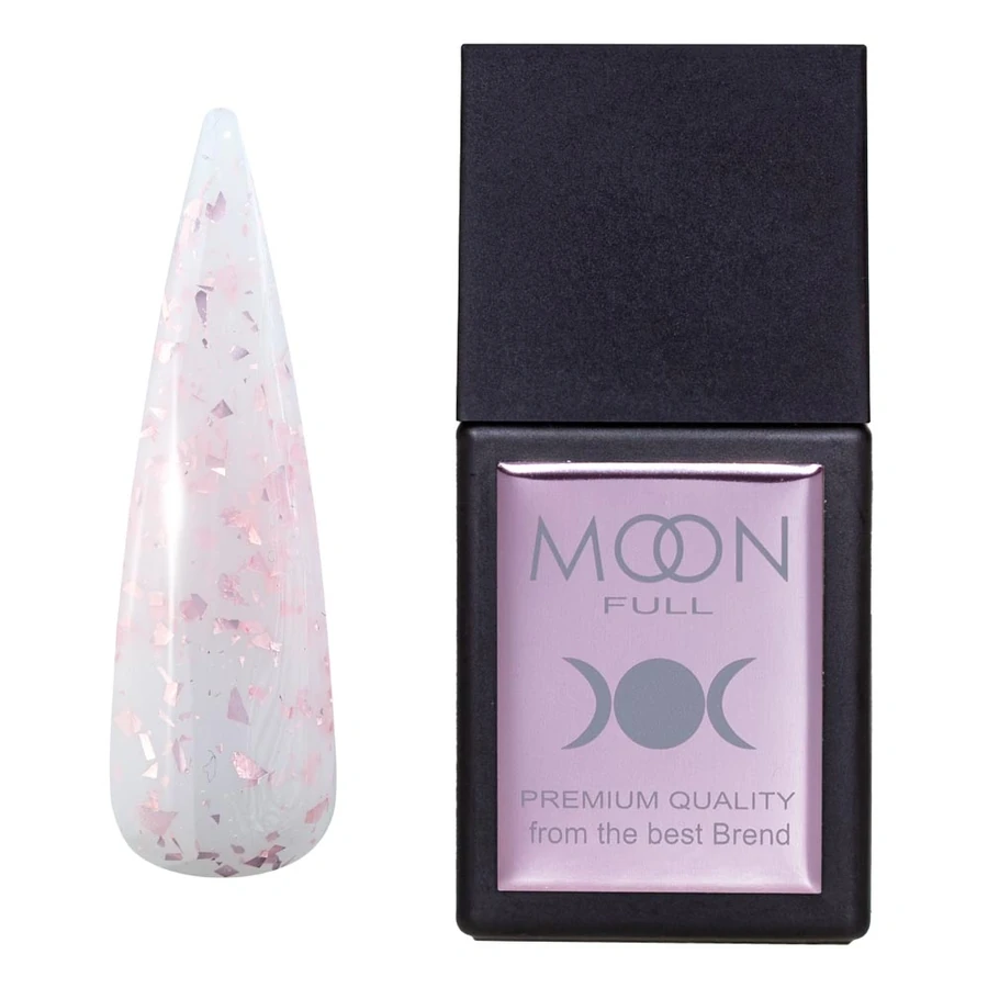Кольорова база MOON FULL Amazing Color Potal Base №3091 молочний, з рожевою поталлю 12 мл