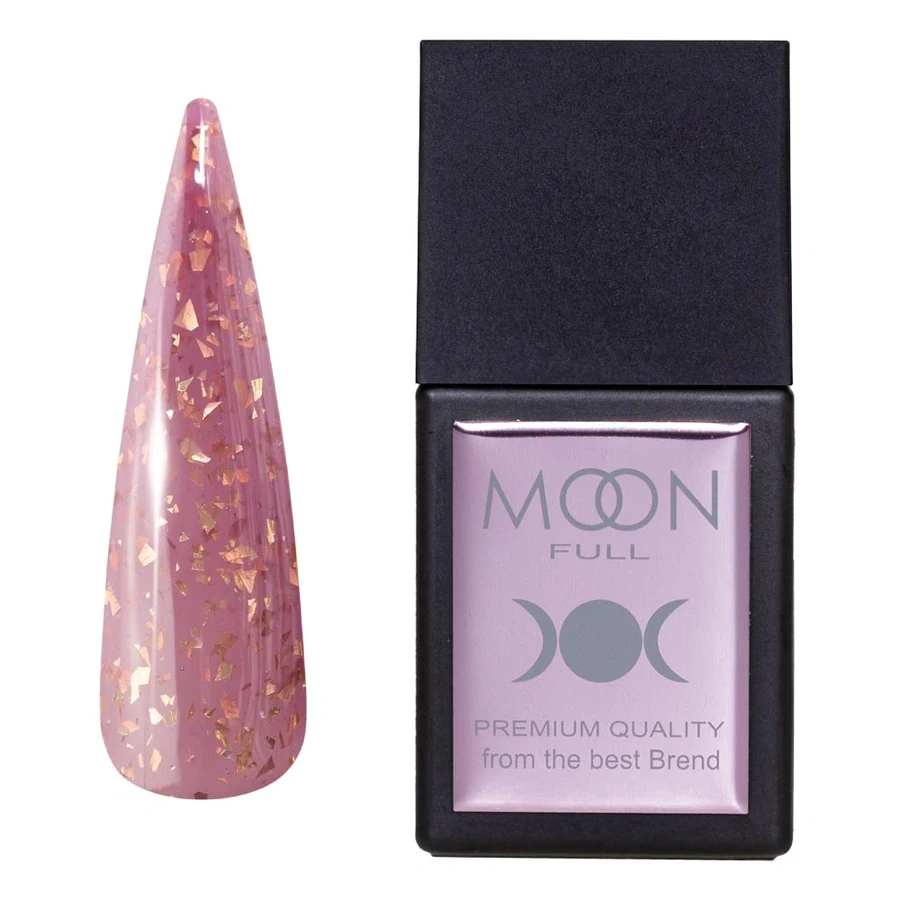Кольорова база MOON FULL Amazing Color Potal Base №3099 рожево-фіолетовий, з золотою поталлю 12 мл