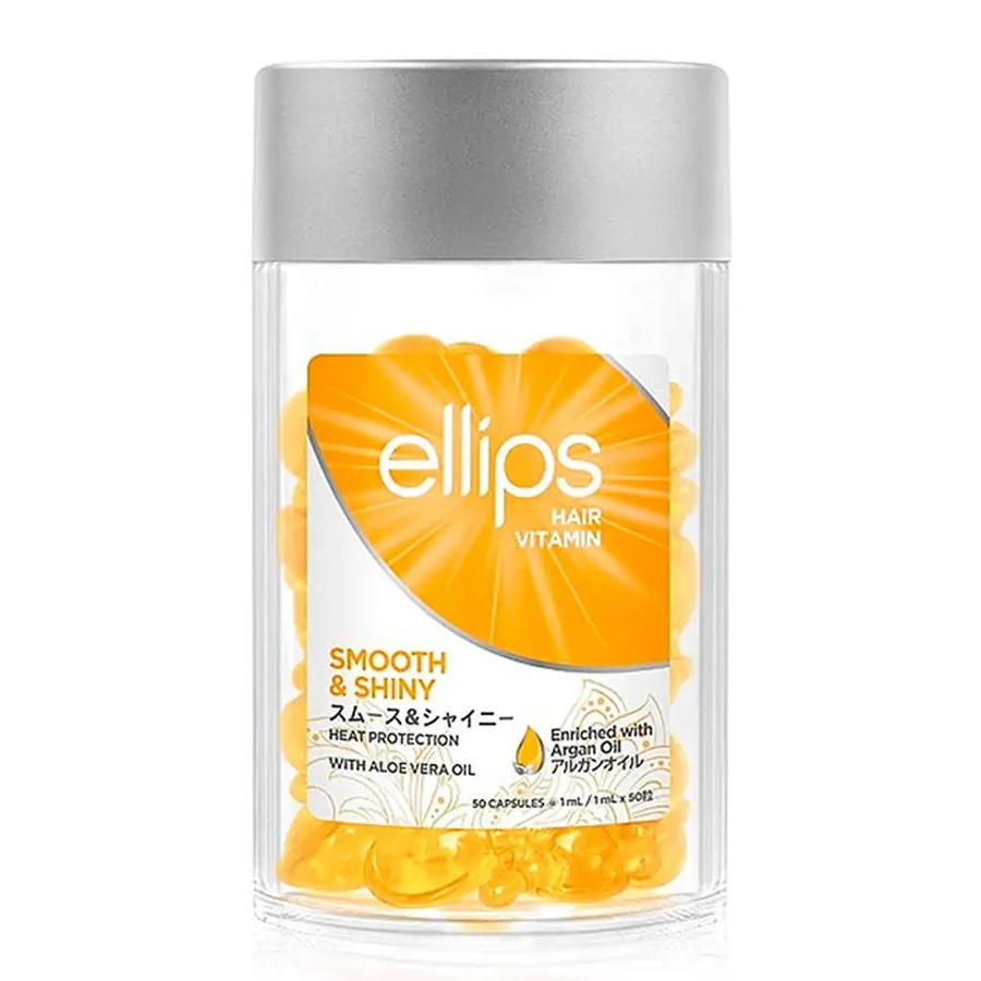Вітаміни для волосся в капсулах "Розкішне сяйво" Ellips Hair Vitamin Smooth & Shiny With Aloe Vera Oil 50x1 мл з олією алое