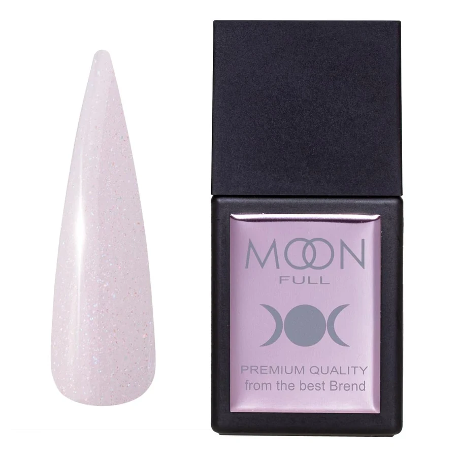 Кольорова база для гель-лаку MOON FULL Amazing Shimmer Base №3076 рожево-ліловий, з шиммером 12 мл