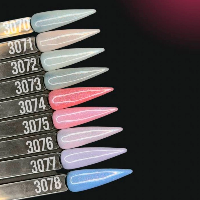 Кольорова база для гель-лаку MOON FULL Amazing Shimmer Base №3077 ліловий, з шиммером 12 мл