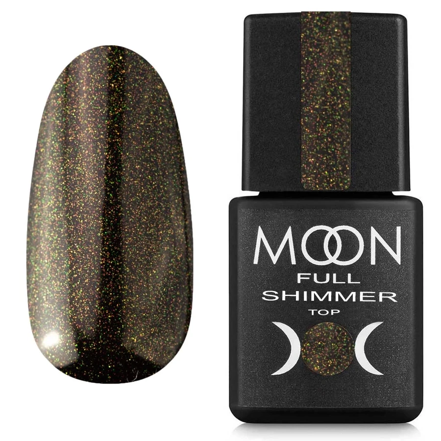 Топ без липкого шару MOON FULL Shimmer Top №1025 з бронзовим шимером 8 мл