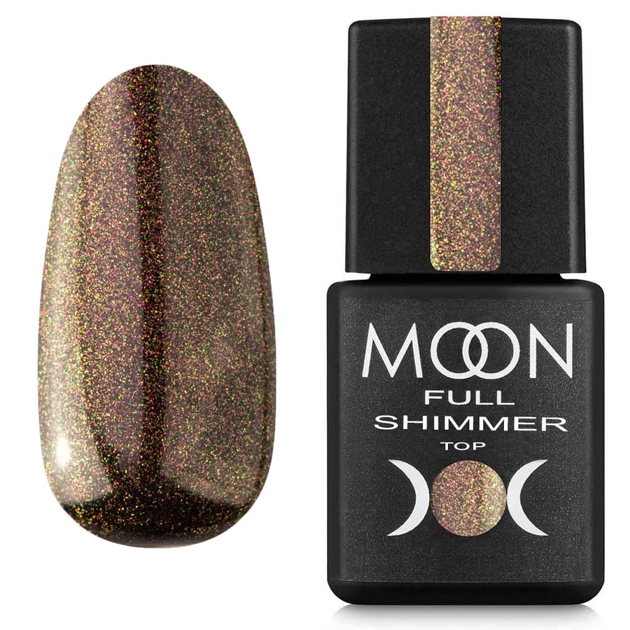 Топ без липкого шару MOON FULL Shimmer Top №1026 з бронзовим шимером 8 мл