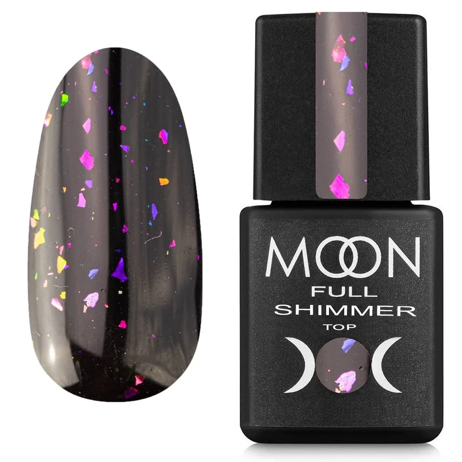Топ без липкого шару MOON FULL Shimmer Top №1032 з шимером хамелеон 8 мл